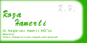 roza hamerli business card